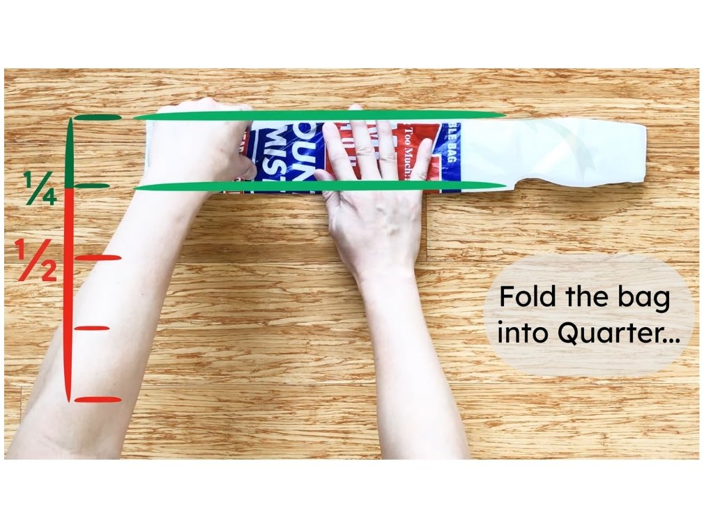 How to fold reusable shopping bags
