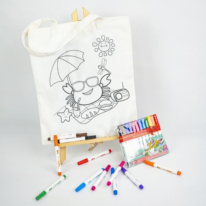 How to paint on canvas tote bags step by step