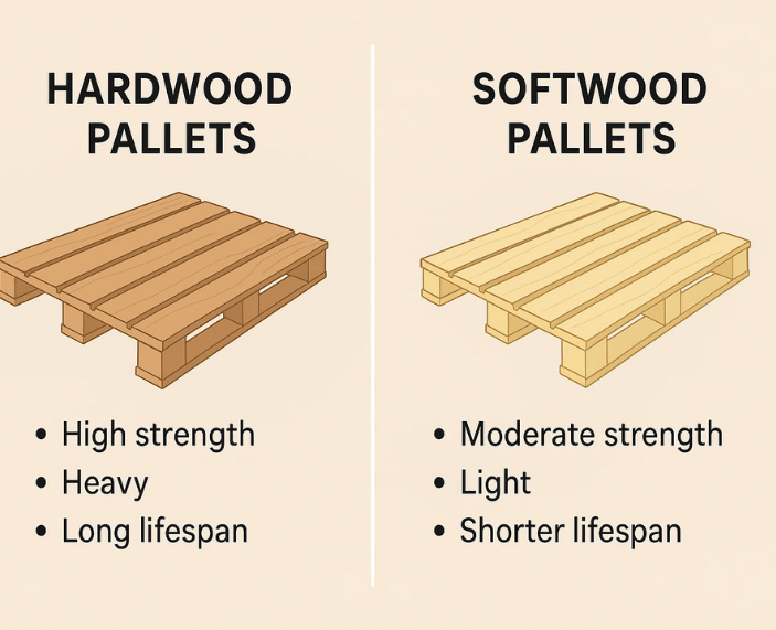 What are wooden pallets made of?