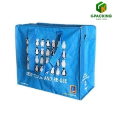 PP WOVEN COOLER BAG WITH ZIPPER